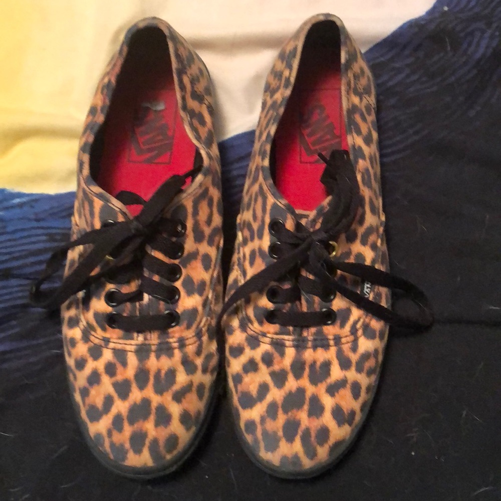Leopard print Vans new condition